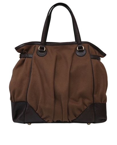 Full Moon Tote L, &pound;190, Handbags, Brown, Felt/Leather, Front view